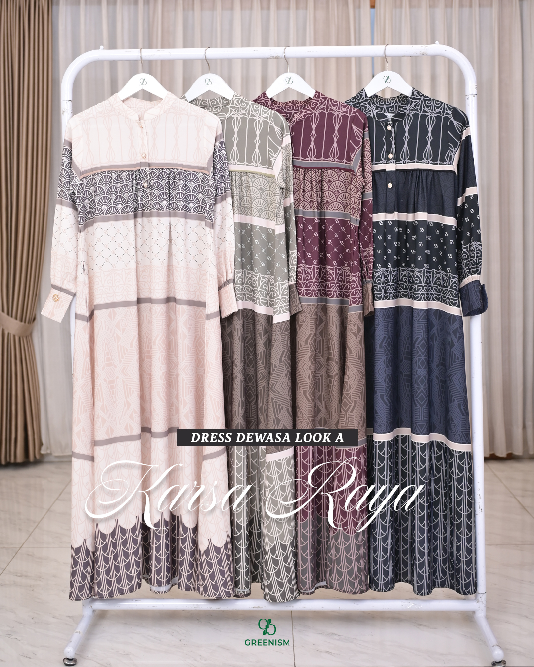 GREENISM -  Karsa Raya Dress Gamis A Wanita dan Koko | All Color | Ready Stock | Sarimbit Terbaru Lebaran 2026 Kekinian