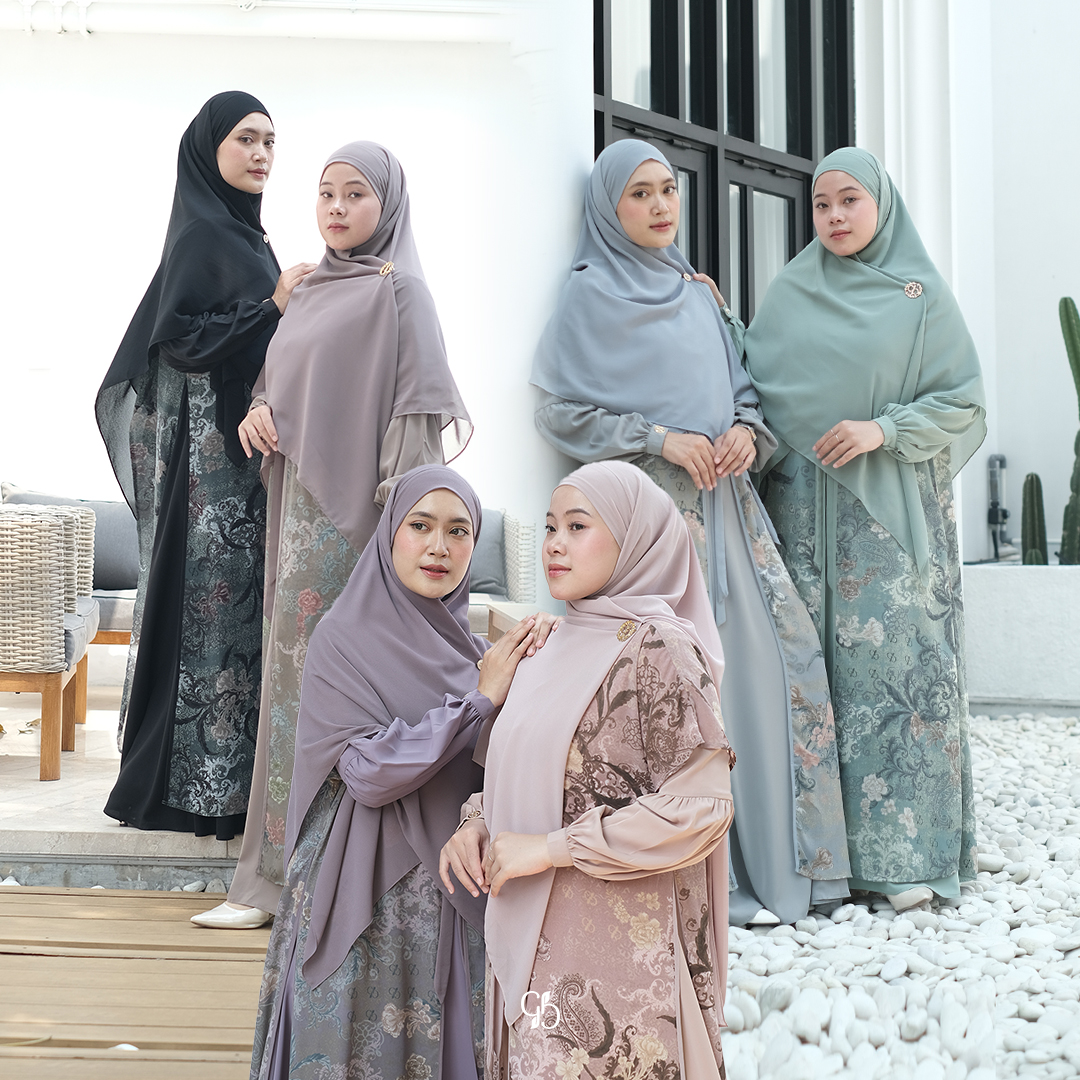 GREENISM | ZENUNA DRESS I DRESS MOTIF WANITA MUSLIMAH SIMPEL DAN ELEGAN