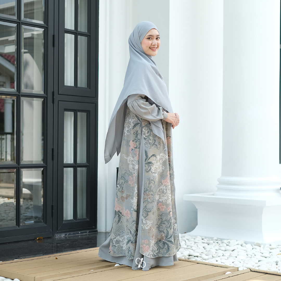 GREENISM | ZENUNA DRESS I DRESS MOTIF WANITA MUSLIMAH SIMPEL DAN ELEGAN