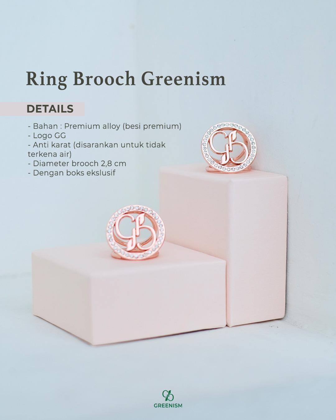 GREENISM - Ring Brooch Aksesoris