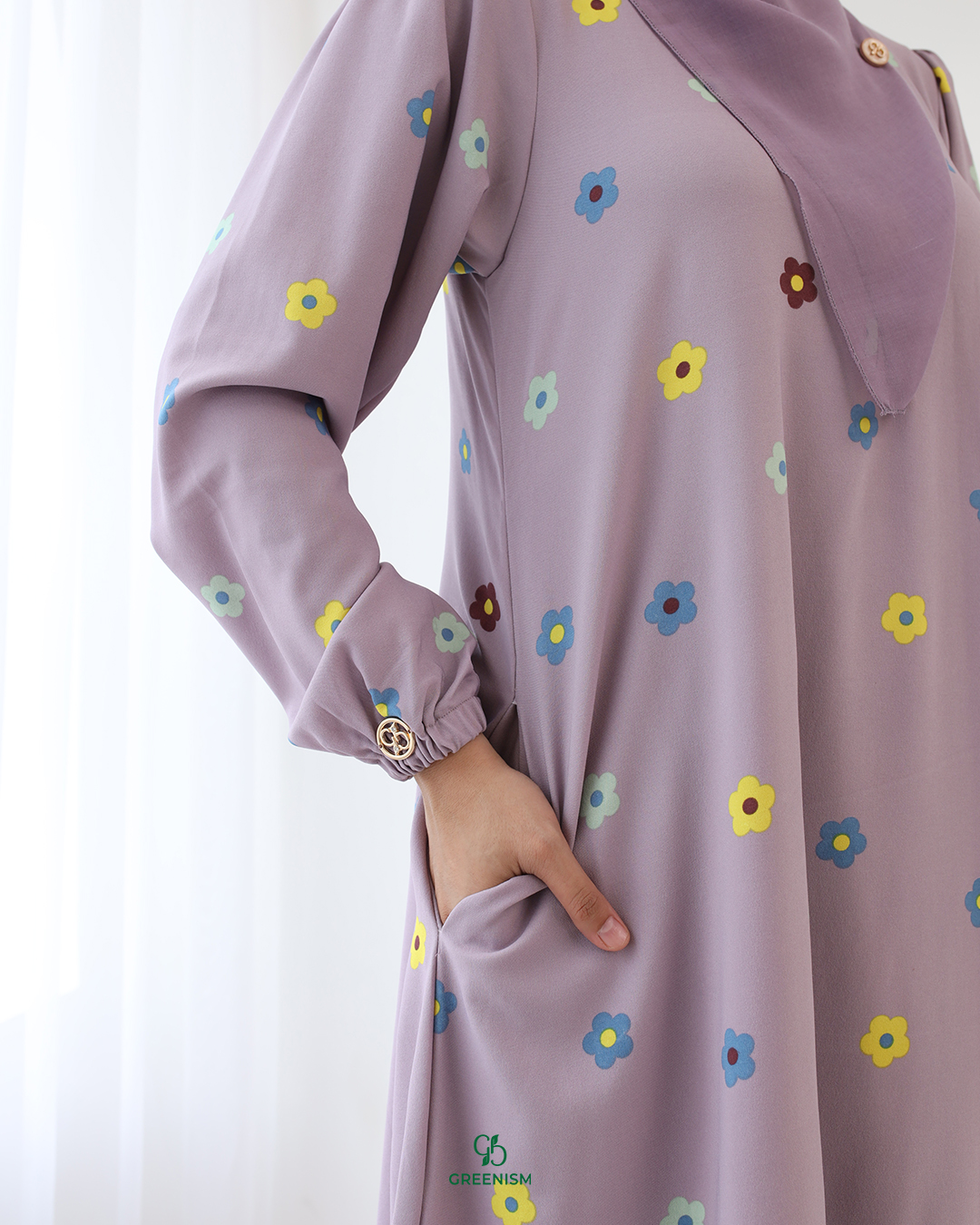 GREENISM - Arili Dress Tory | Busui friendly Gamis Daily