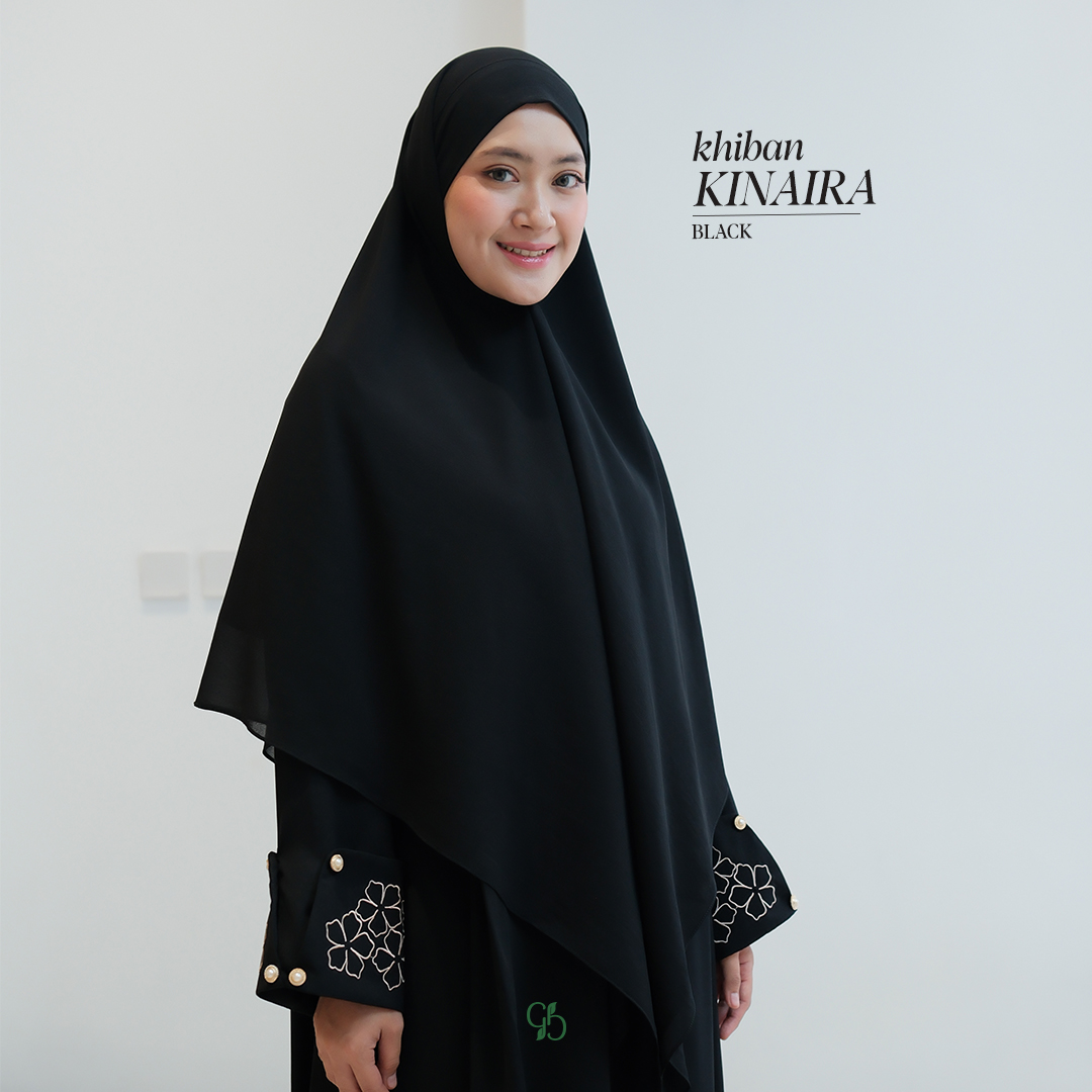 GREENISM - KINAIRA KHIBAN I KHIMAR WANITA MUSLIMAH PREMIUM HIJAB SYAR'I INSTAN PANJANG