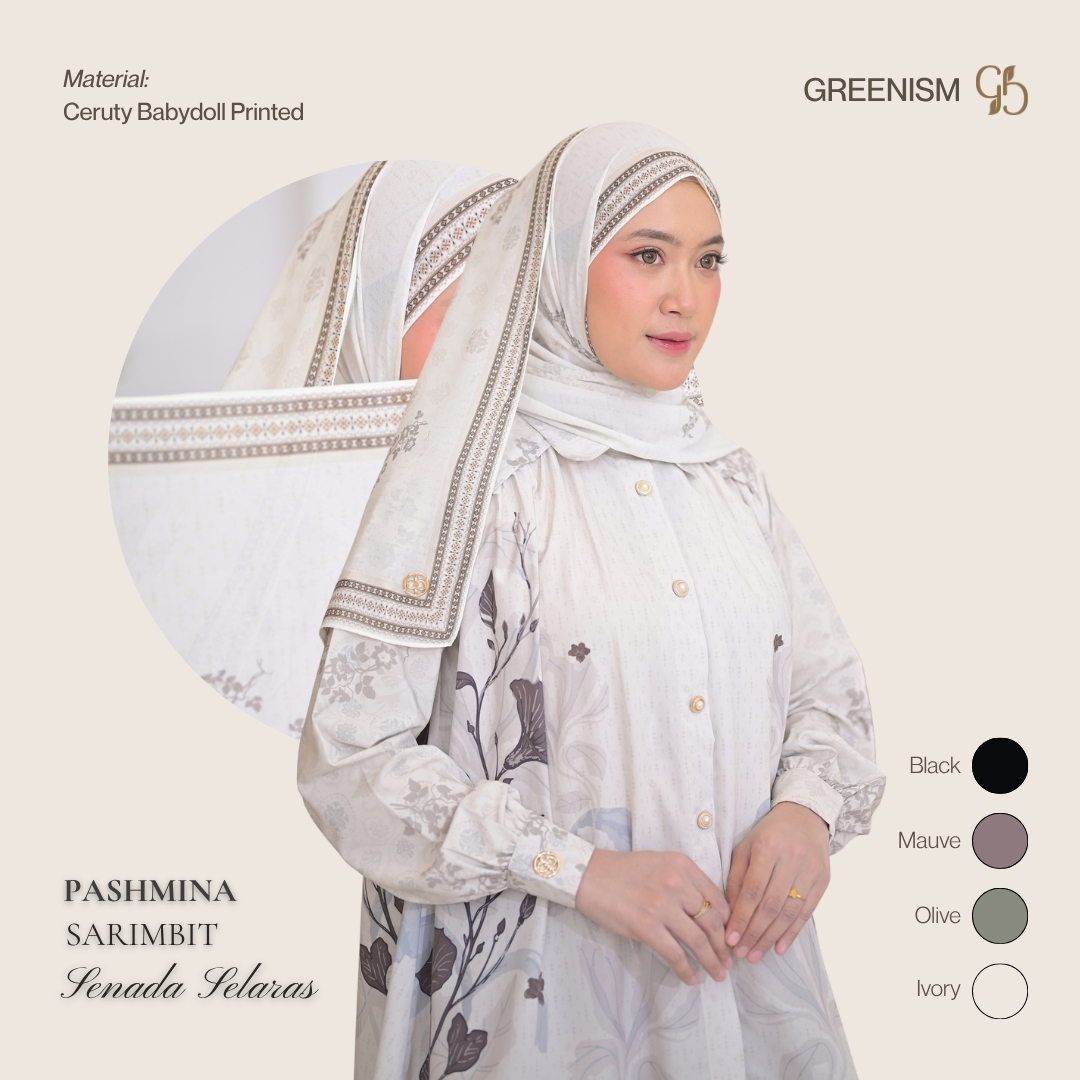 GREENISM | Ready Stock | Senada Selaras Pashmina | All Color | Sarimbit Terbaru Lebaran 2027