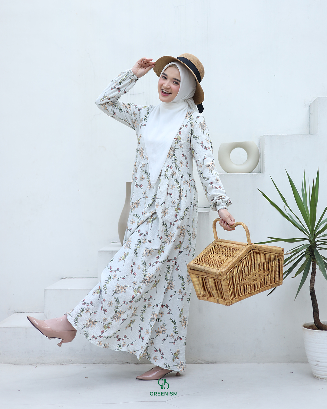 GREENISM - Zivara Dress Katun  | Busui friendly Gamis Daily