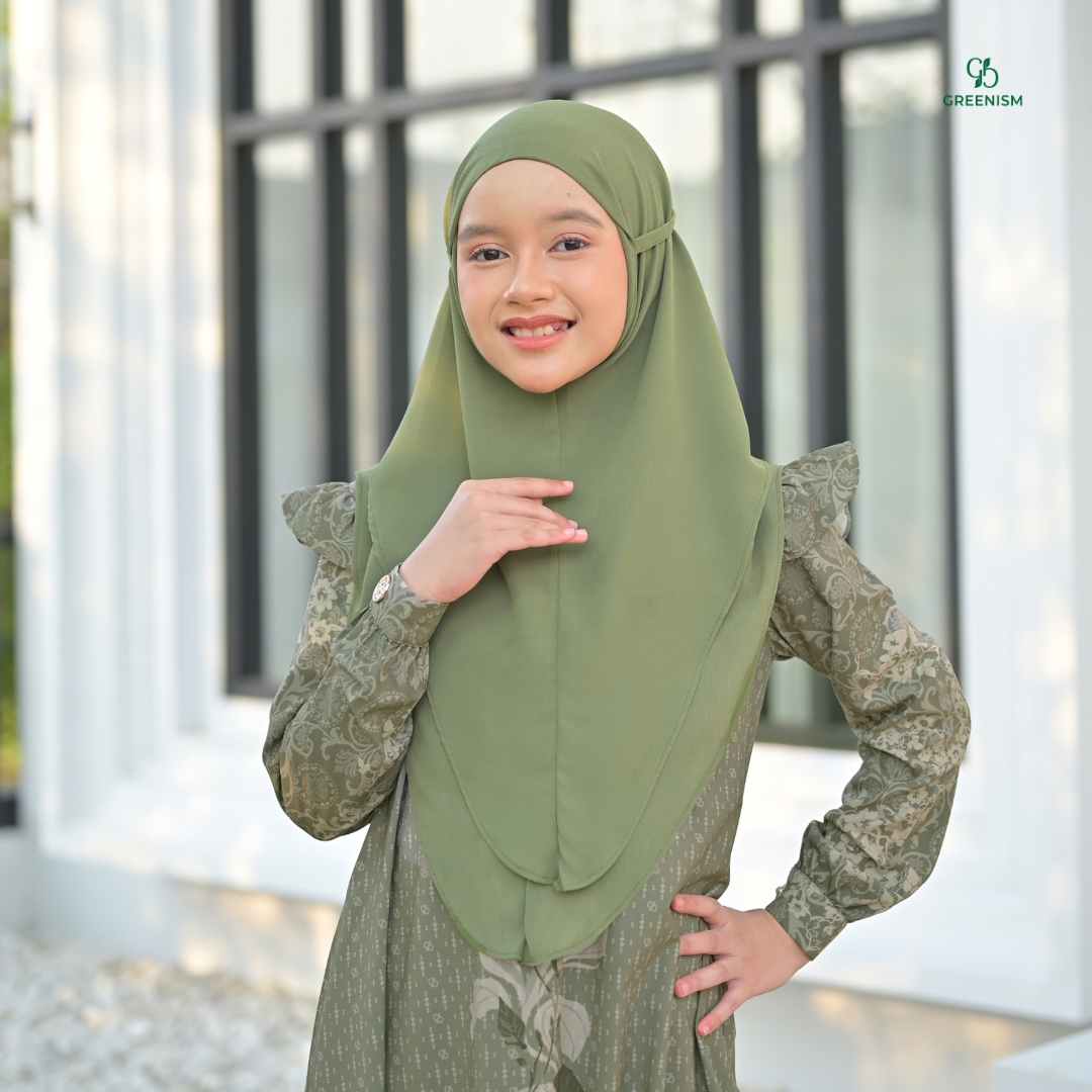GREENISM | Ready Stock | Senada Selaras Bergo Anak | All Color | Sarimbit Terbaru Lebaran 2027