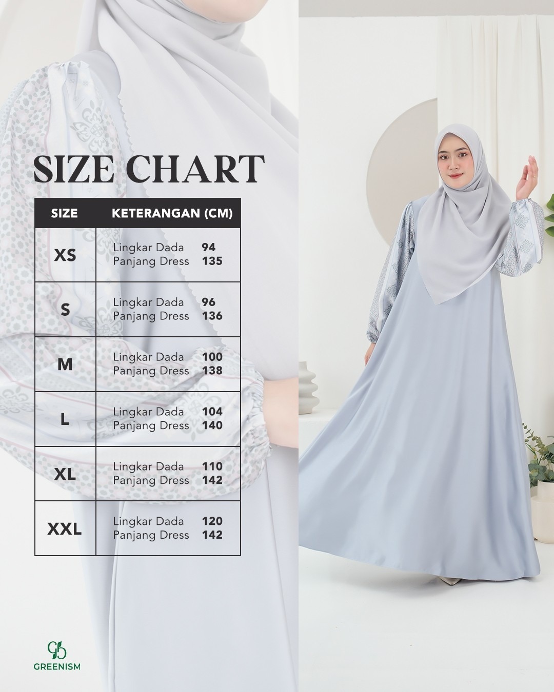 GREENISM - Zenita Dress Satin Silk dan Amera Silk | Busui friendly Gamis Daily