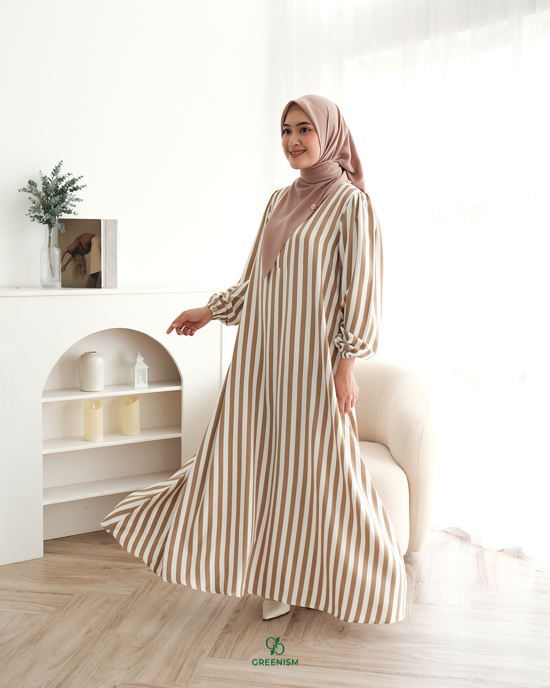 GREENISM - Nazra Dress | Busui friendly Gamis Daily