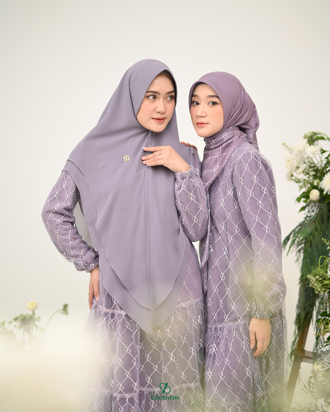 GREENISM - Rukaya Dress Carera Lace Bordir | Busui friendly Gamis Daily