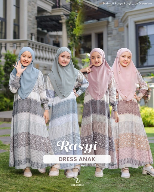 GREENISM - RASYI DRESS ANAK I READY STOCK