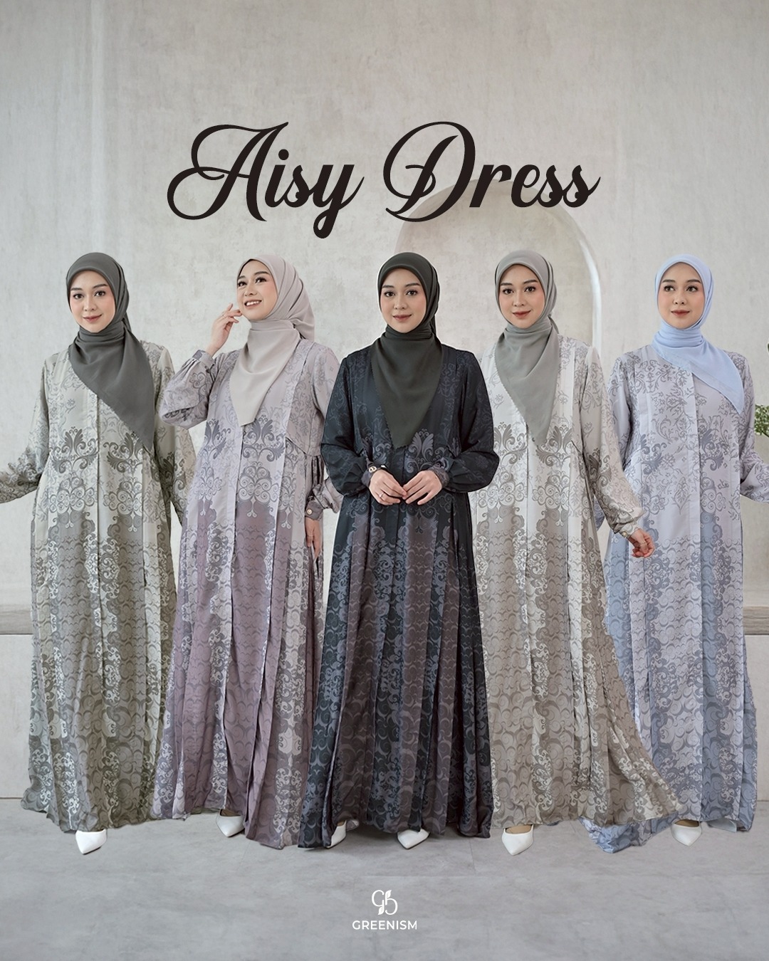 GREENISM - Aisy Dress | Busui friendly Gamis Daily