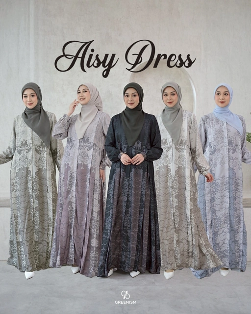 Image of GREENISM - Aisy Dress | Busui friendly Gamis Daily