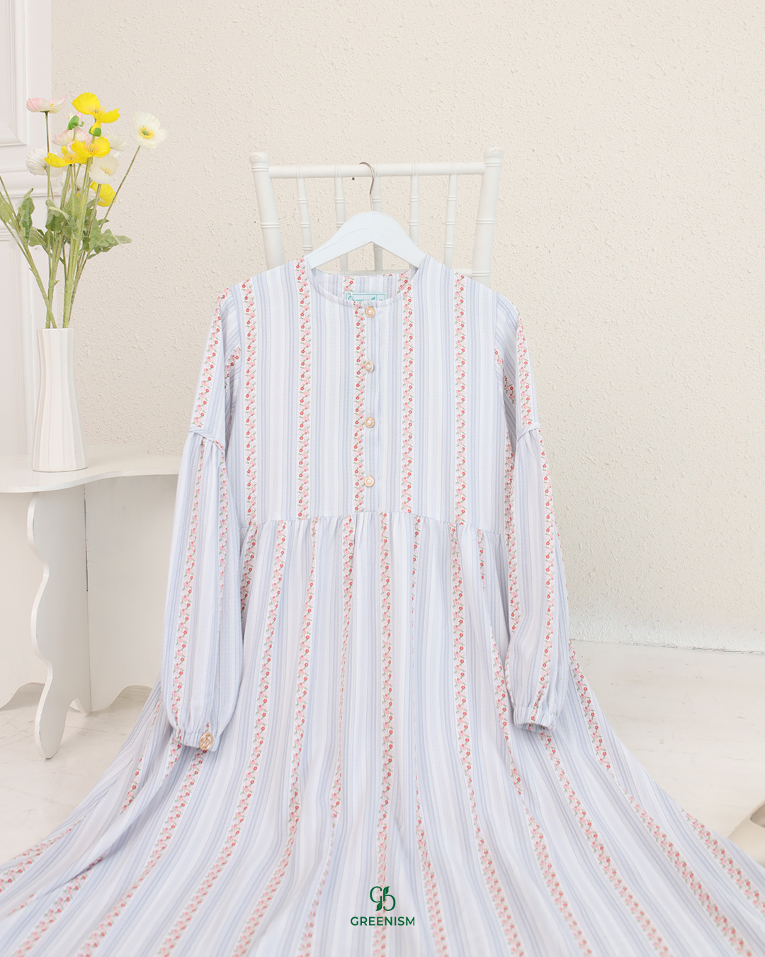 GREENISM - Nazwa Dress Ceya Katun | Busui friendly Gamis Daily