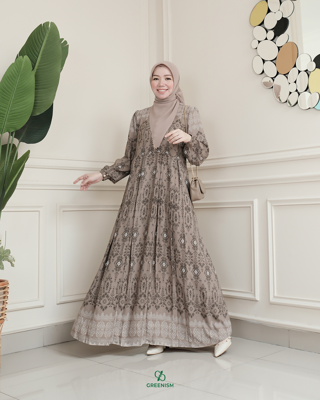 GREENISM - Nasyifa Dress Lioner Richie | Busui friendly Gamis Daily