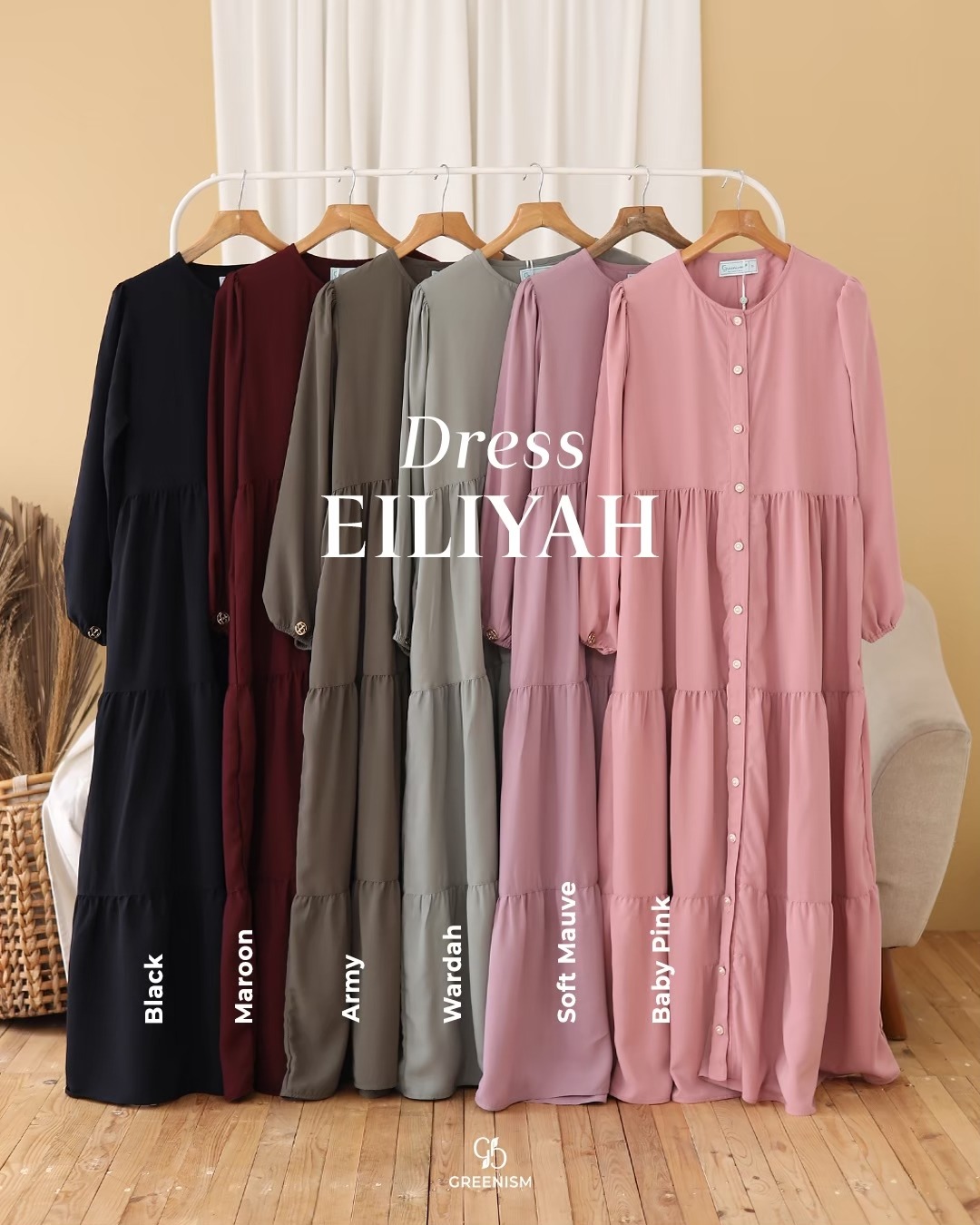 GREENISM - EILIYAH DRESS I READY STOCK