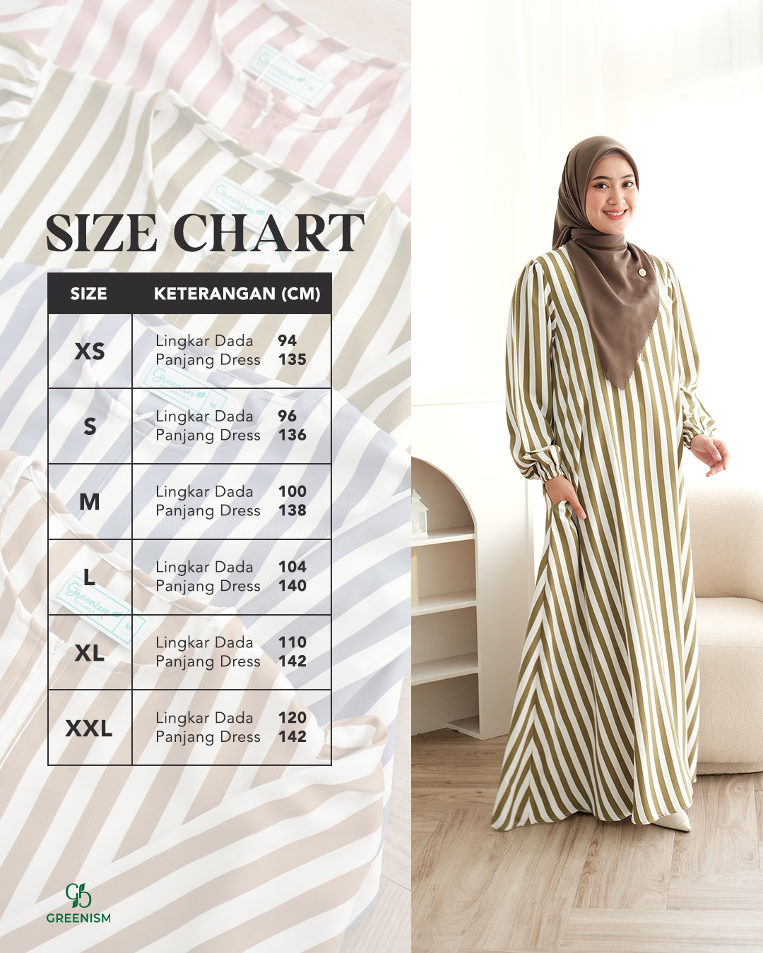 GREENISM - Nazra Dress | Busui friendly Gamis Daily