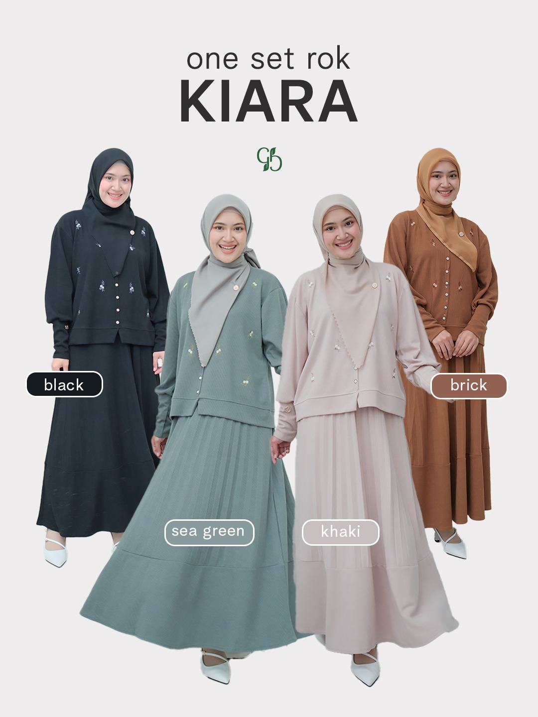 GREENISM - Kiara Oneset Rok Atasan Bawahan | Baju Atasan Wanita Terbaru 2026