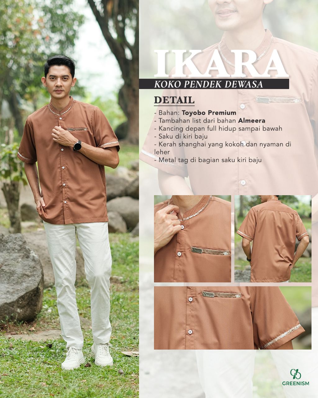 GREENISM - IKARA KOKO DEWASA PENDEK I READY STOCK