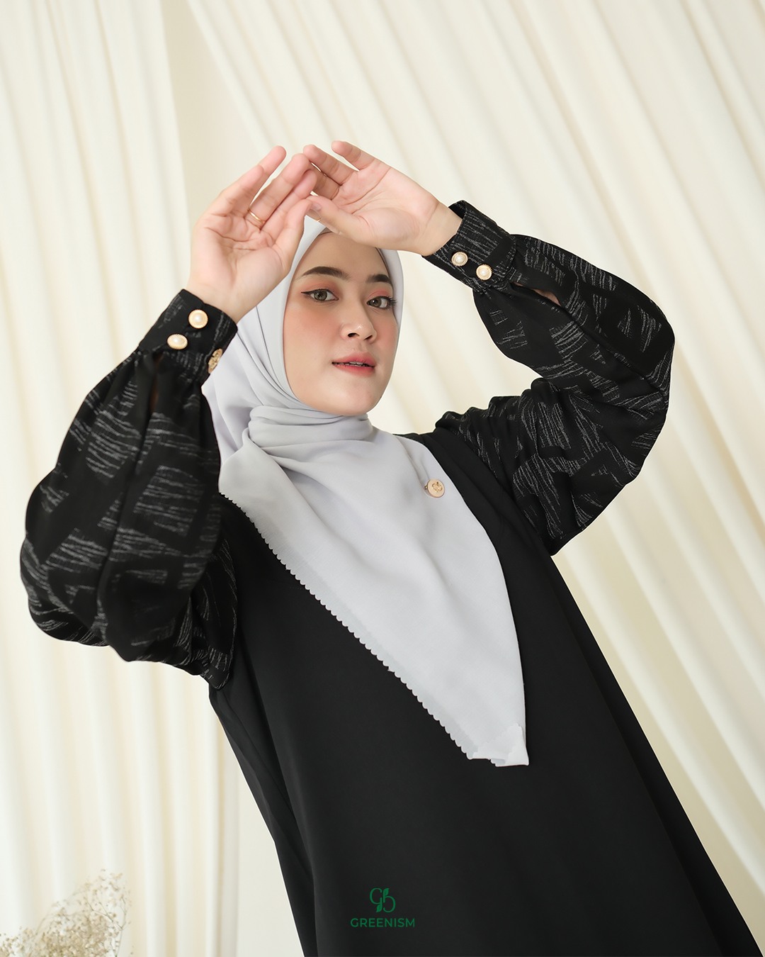 GREENISM - Aysel Dress Yoris Jaquard | Busui friendly Gamis Daily