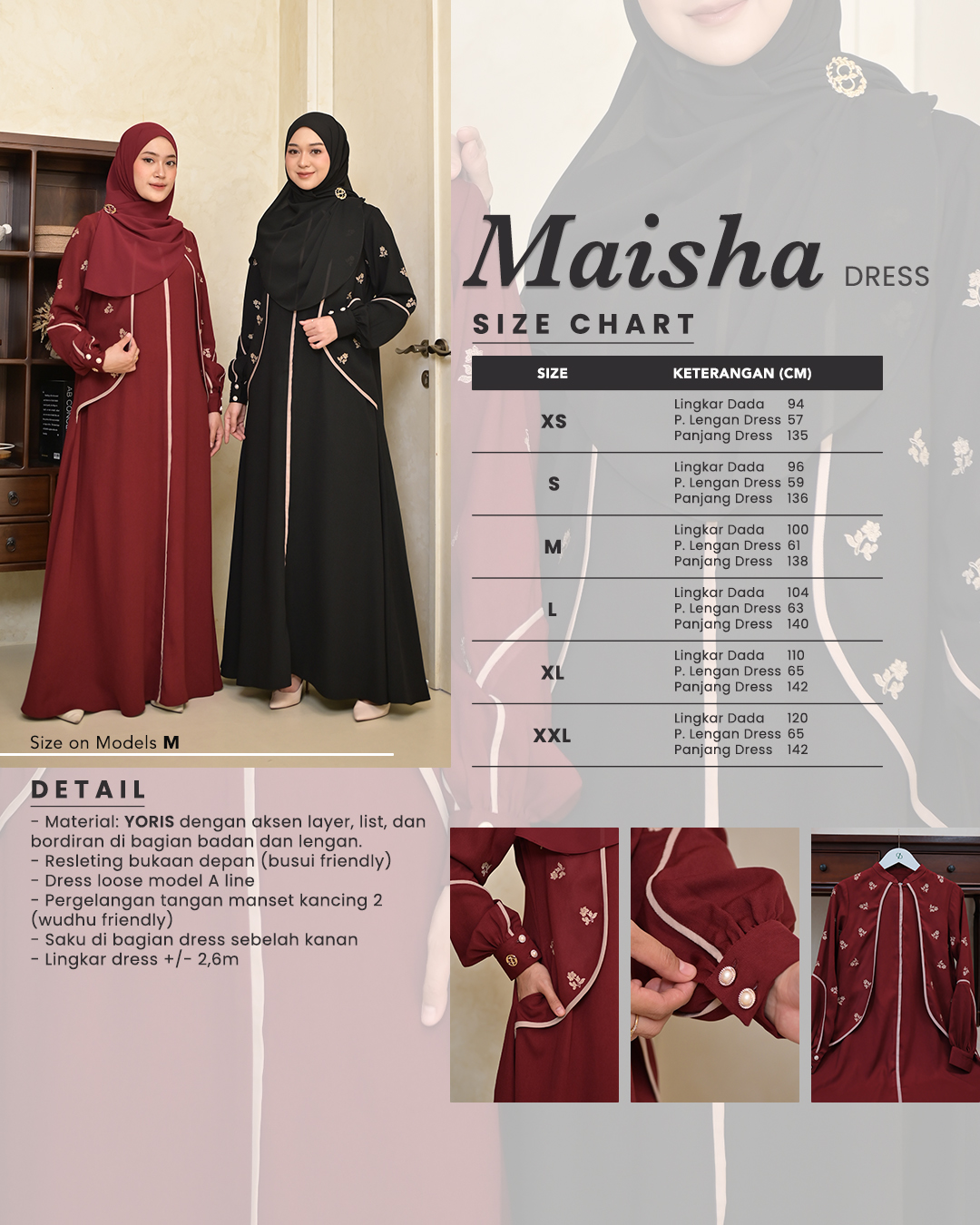 GREENISM - Maisha Dress Yoris Bordir | Busui Friendly