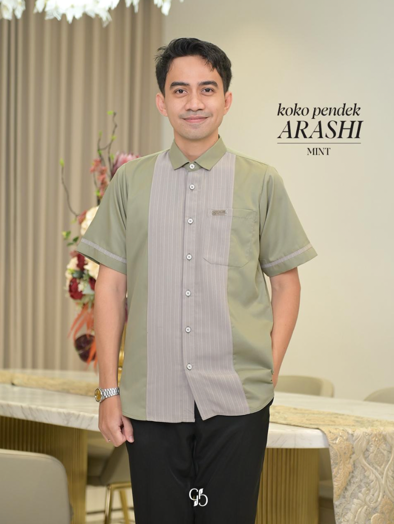 GREENISM - Arashi Koko Pria Pendek All Colours | Gamis Lebaran 2026 Model Terbaru