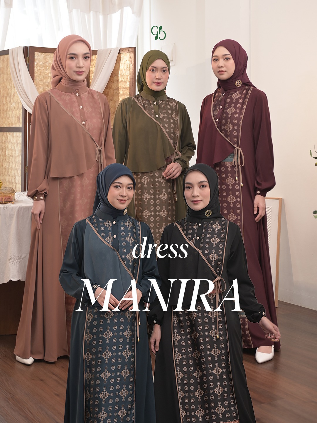 GREENISM - MANIRA DRESS I GAMIS MOTIF MODERN DAN ELEGAN
