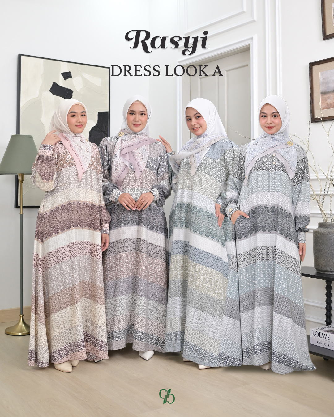 GREENISM - RASYI DRESS DEWASA (LOOK A) I Gamis Lebaran 2026 Model Gamis Terbaru