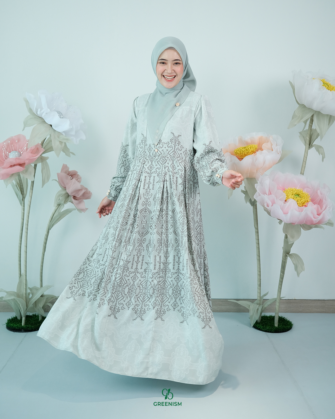 GREENISM - Tania Dress Lionel Richie | Busui friendly Gamis Daily