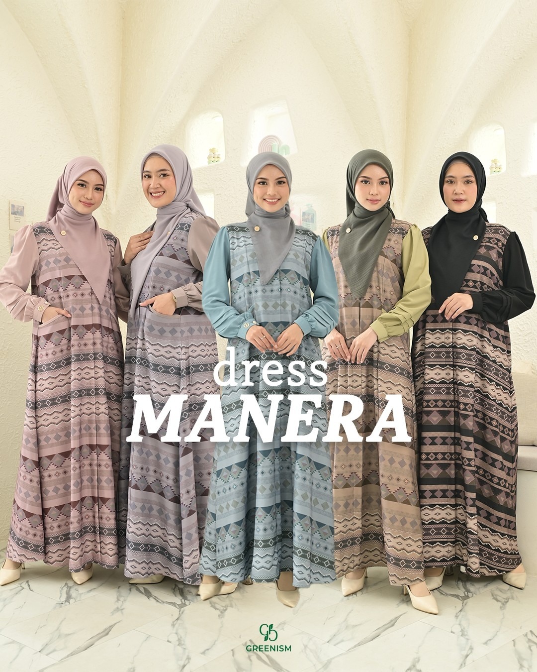 GREENISM - MANERA DRESS I READY STOCK
