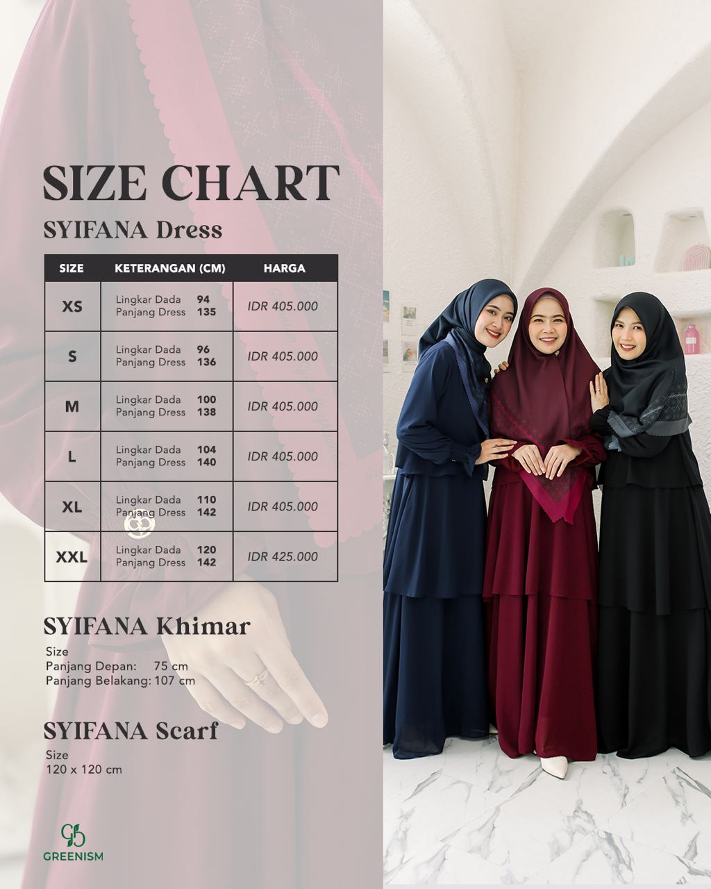 GREENISM - SYIFANA DRESS I READY STOCK