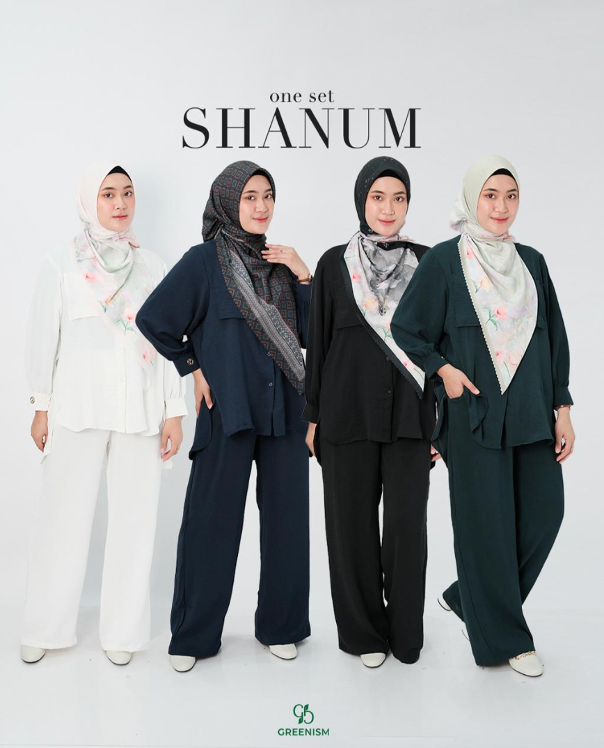 GREENISM - Shanum Oneset | Baju Atasan Wanita Terbaru 2026