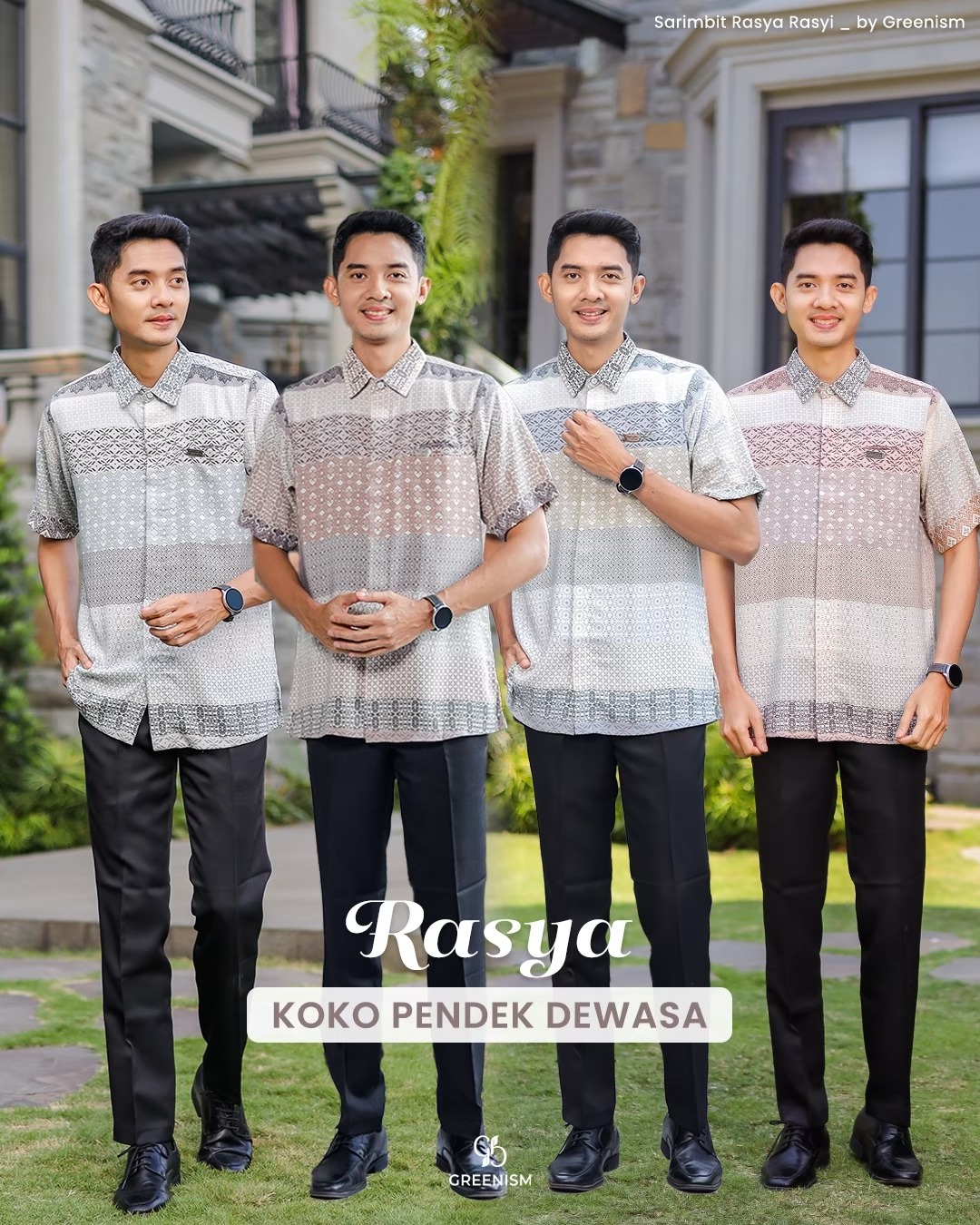 GREENISM - RASYA KOKO DEWASA PENDEK I READY STOCK