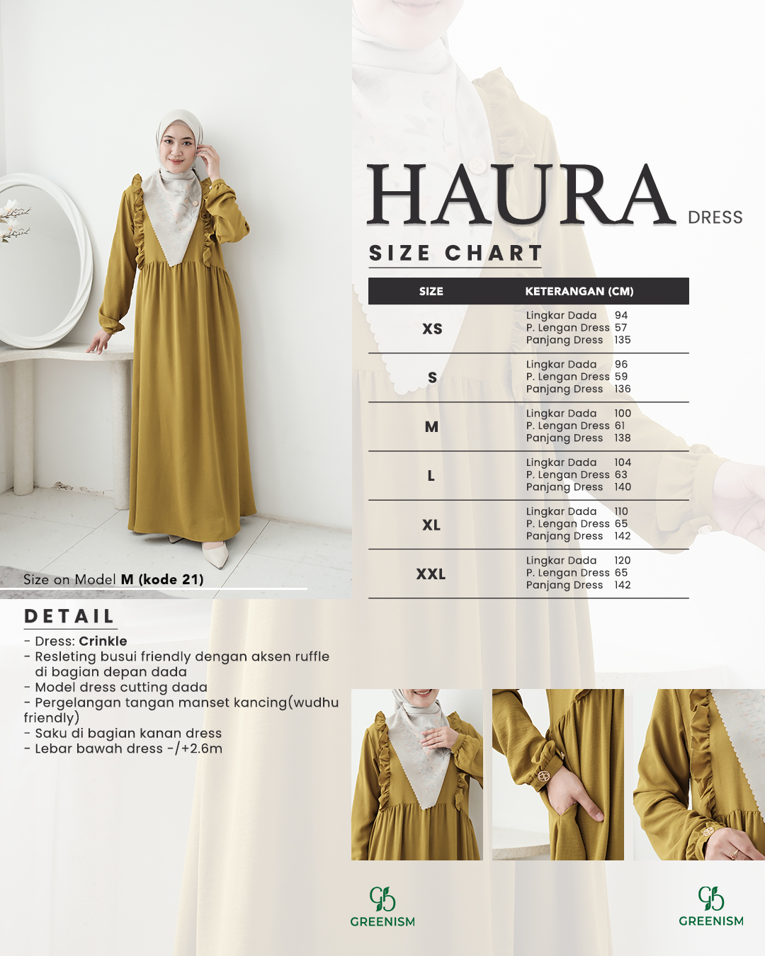 GREENISM - Haura Dress Crinkle PART 3  | Busui friendly Gamis Daily
