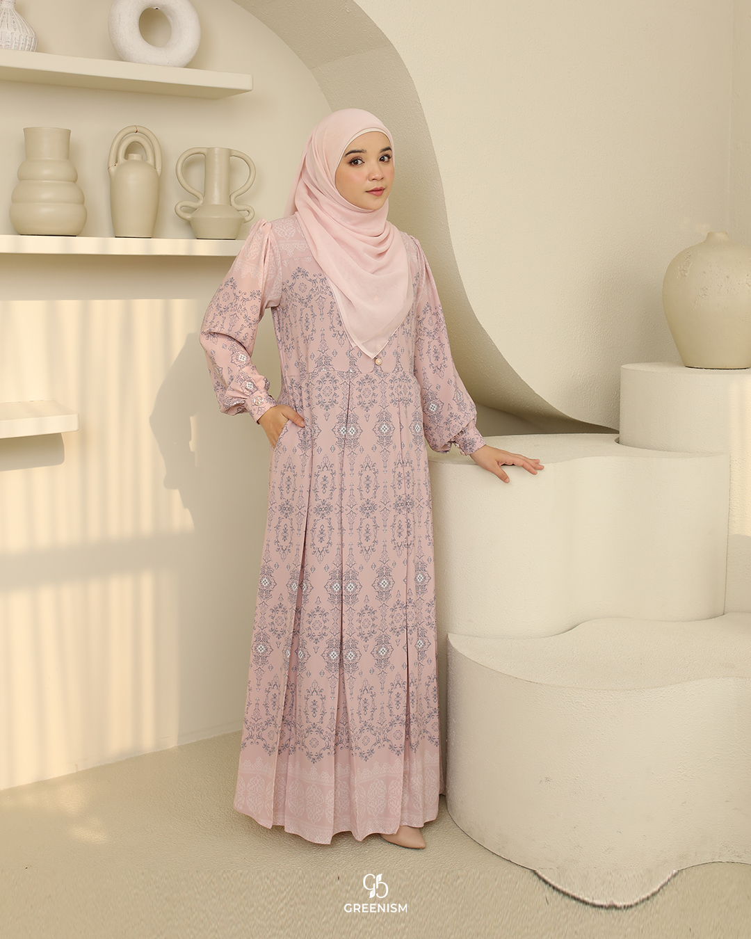 GREENISM - Nasyifa Dress Lioner Richie | Busui friendly Gamis Daily
