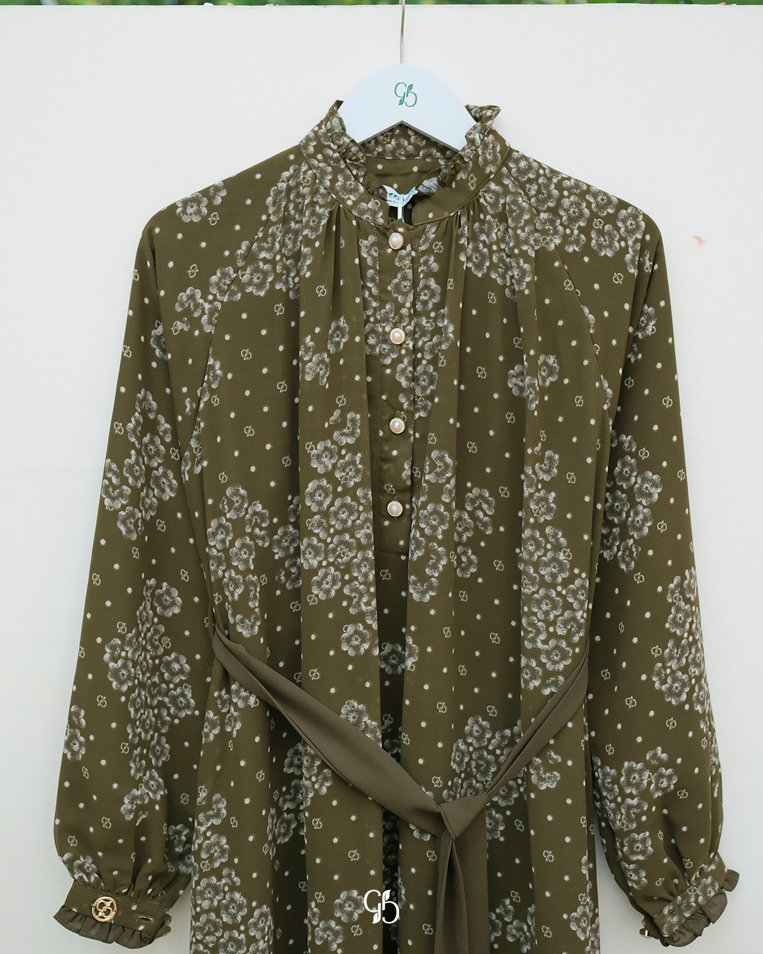 GREENISM - Aira Dress Ceruti Motif | Wudhu Friendly Gamis Daily