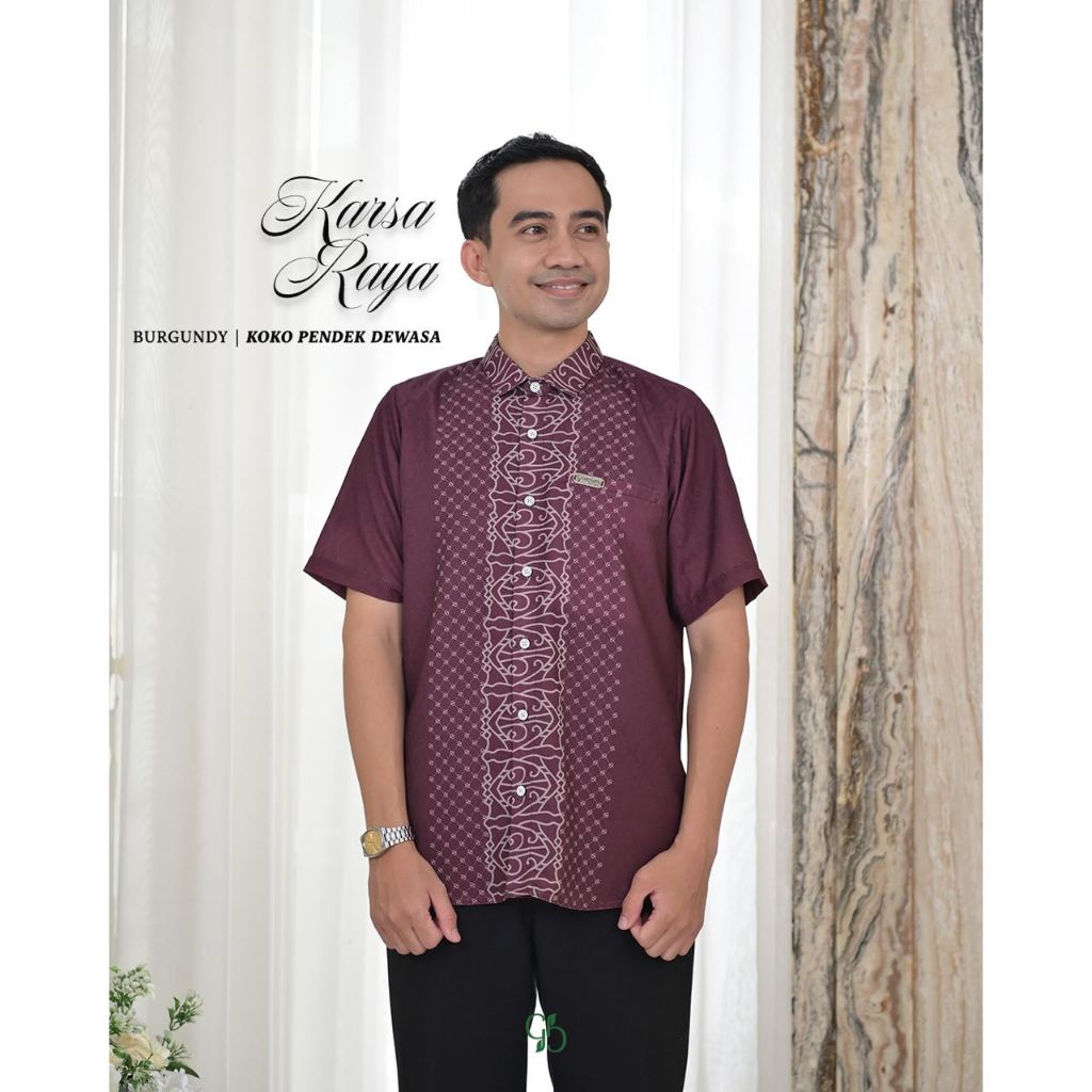 GREENISM - Karsa Raya Koko Dewasa Lengan Pendek | All Color | Ready Stock | Lebaran 2026 Model Gamis Terbaru | Baju Atasan Terbaru