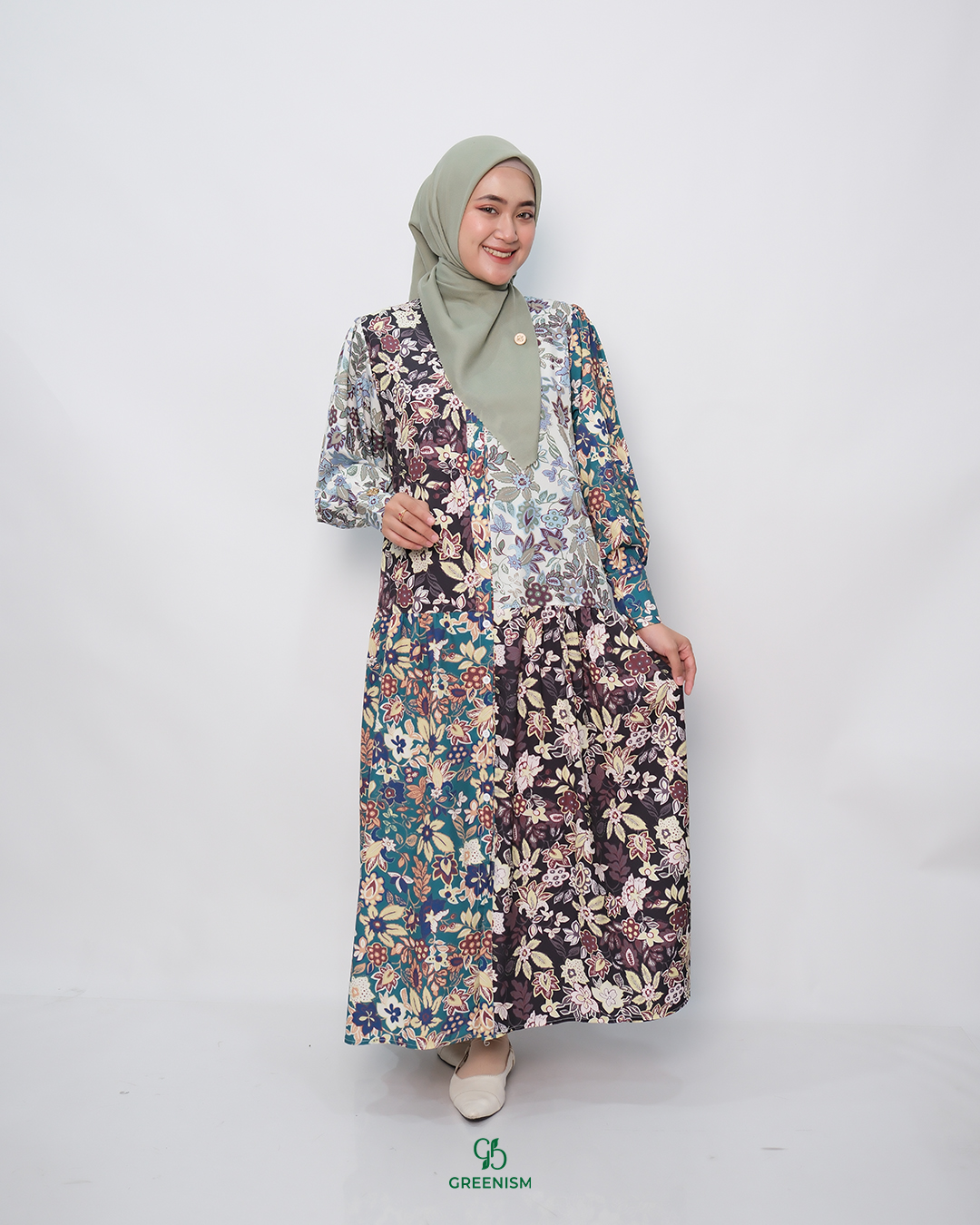 GREENISM - Ashira Dress Katun SIlk | Busui friendly Gamis Daily
