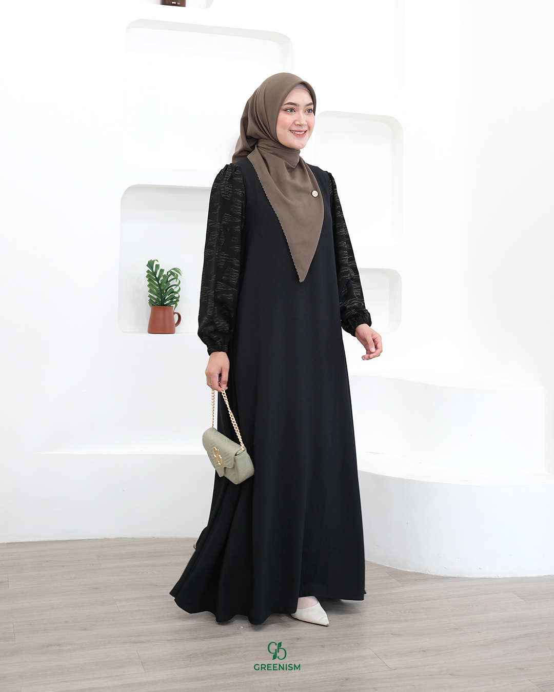 GREENISM - Lily Dress Yoris Polyester | Busui friendly Gamis Daily