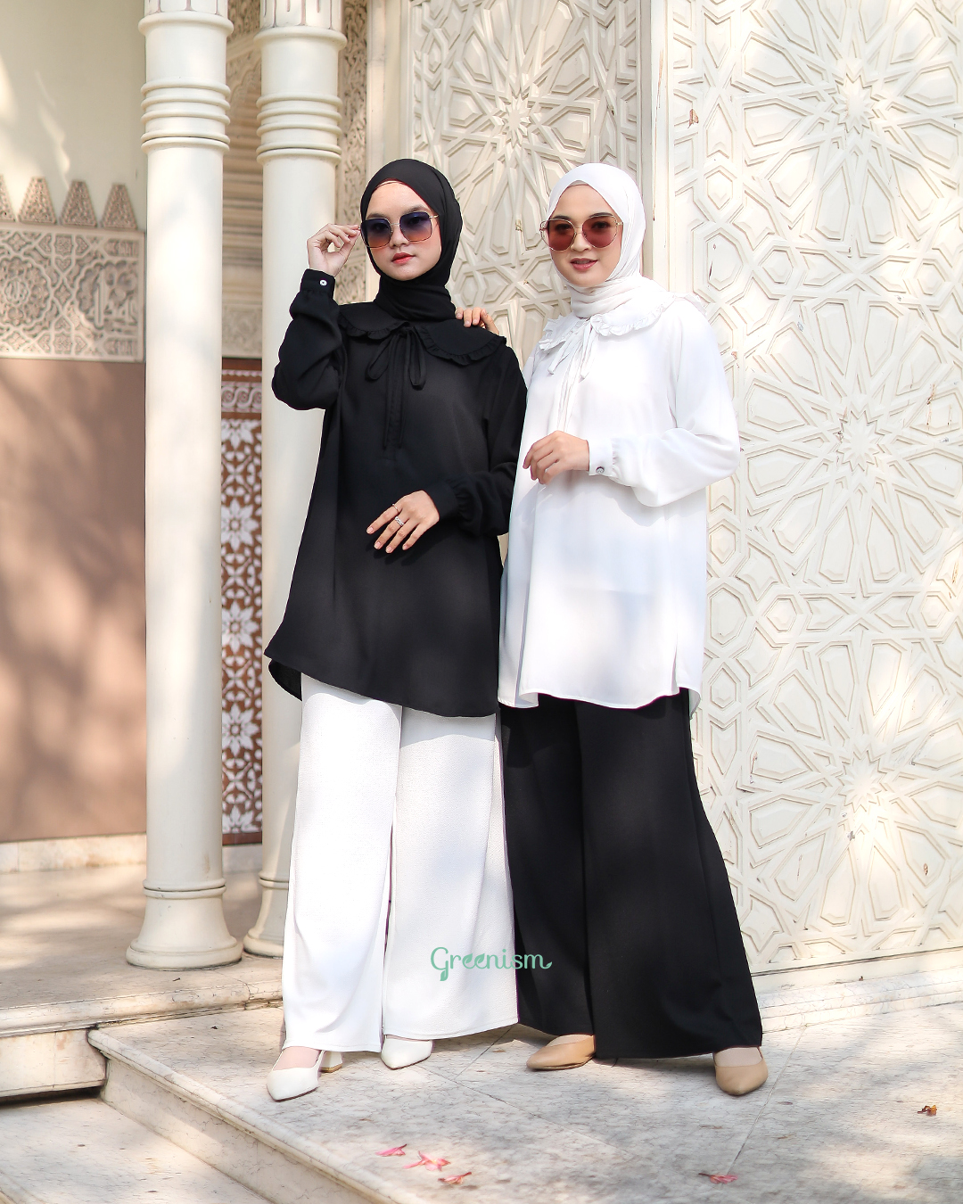 GREENISM - Black & White (KULOT & ROK)  Wavel Celena Kerja Wanita