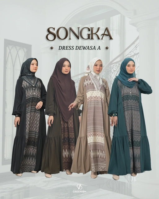 Image of GREENISM - SONGKA DRESS DEWASA (A) I READY STOCK