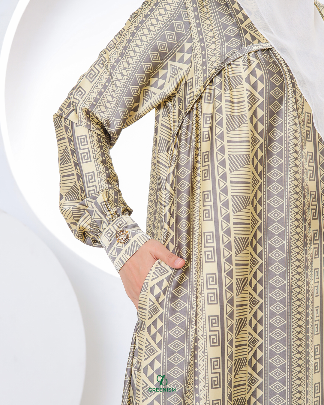 GREENISM - Azura Dress Satin Silk | Gamis Daily
