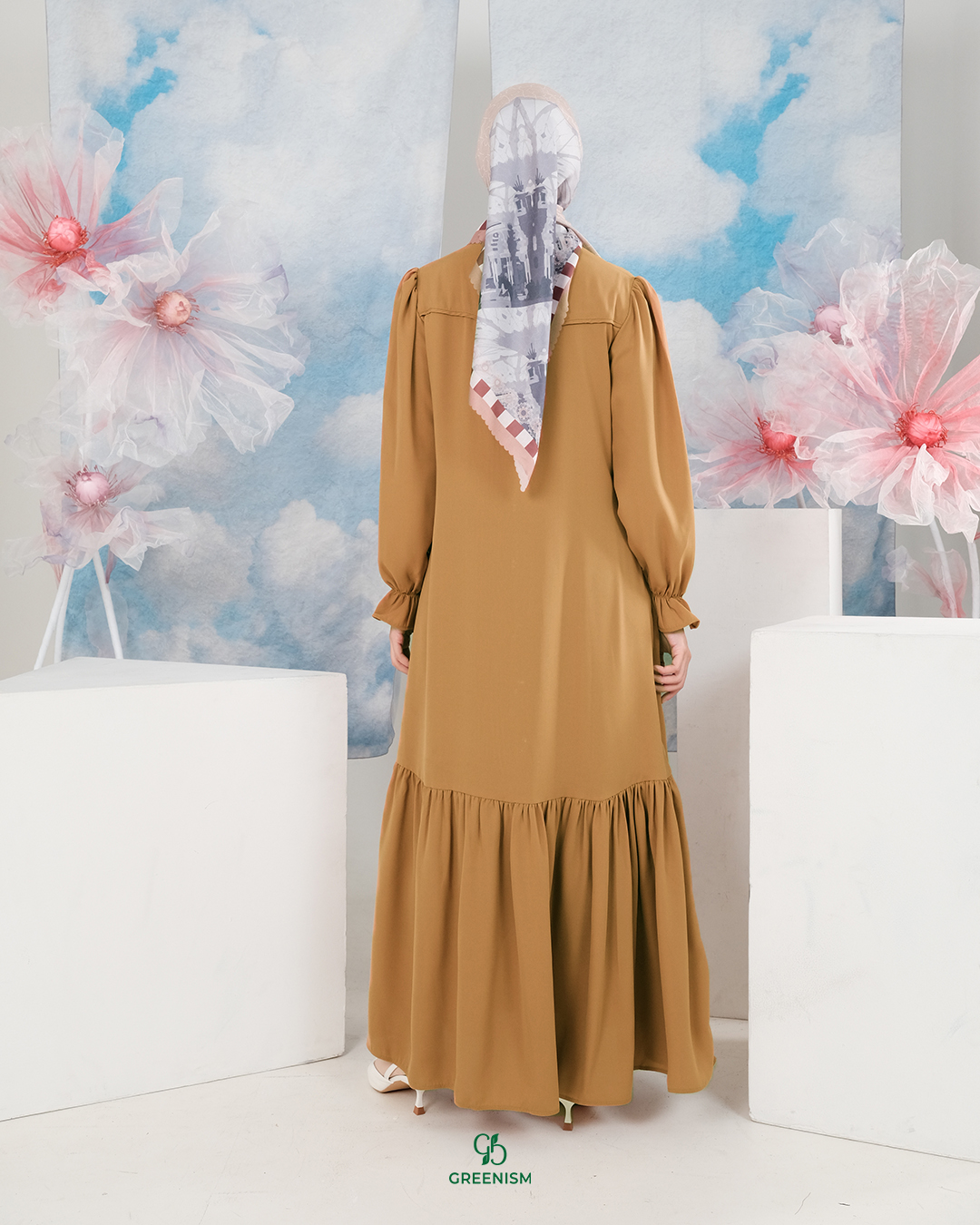 GREENISM - Nazela Dress Carera | Busui friendly Gamis Daily