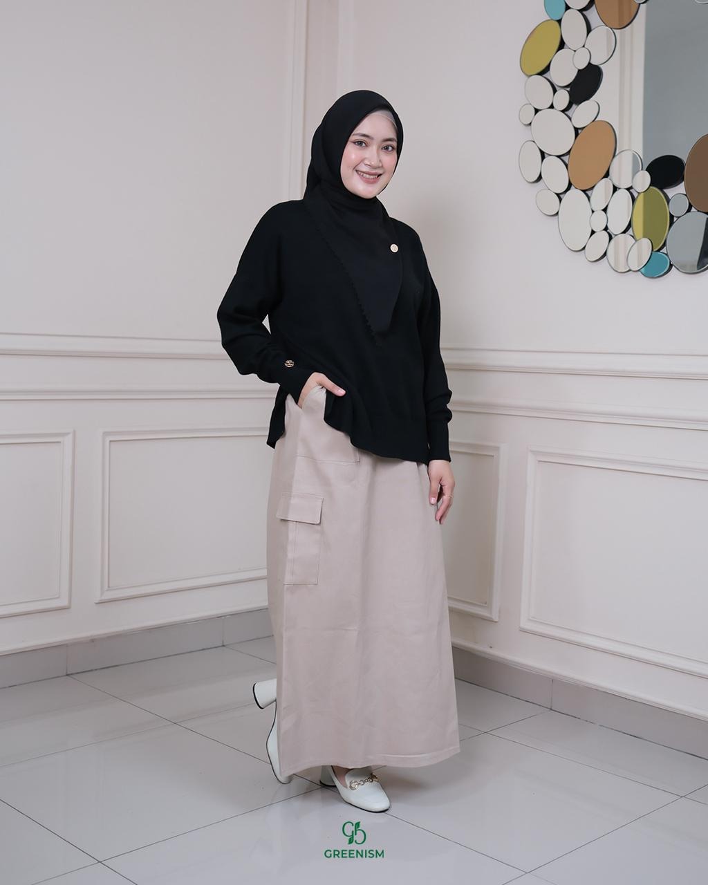 GREENISM - AYAZA SKIRT | READY STOK