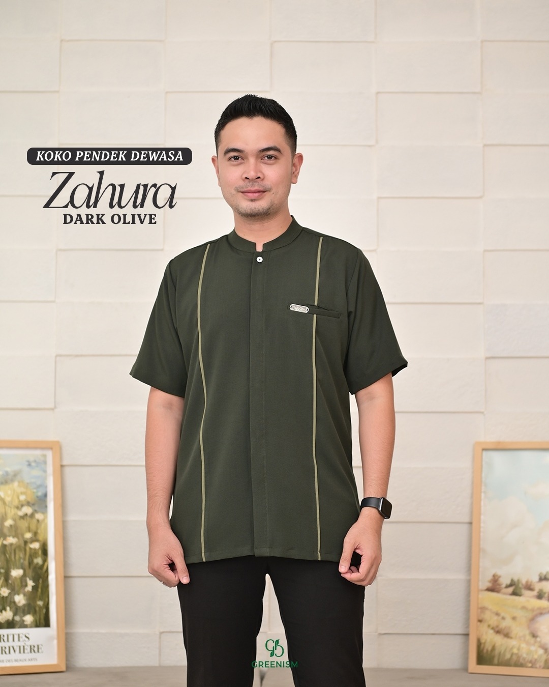 GREENISM - ZAHURA KOKO DEWASA PENDEK I READY STOCK