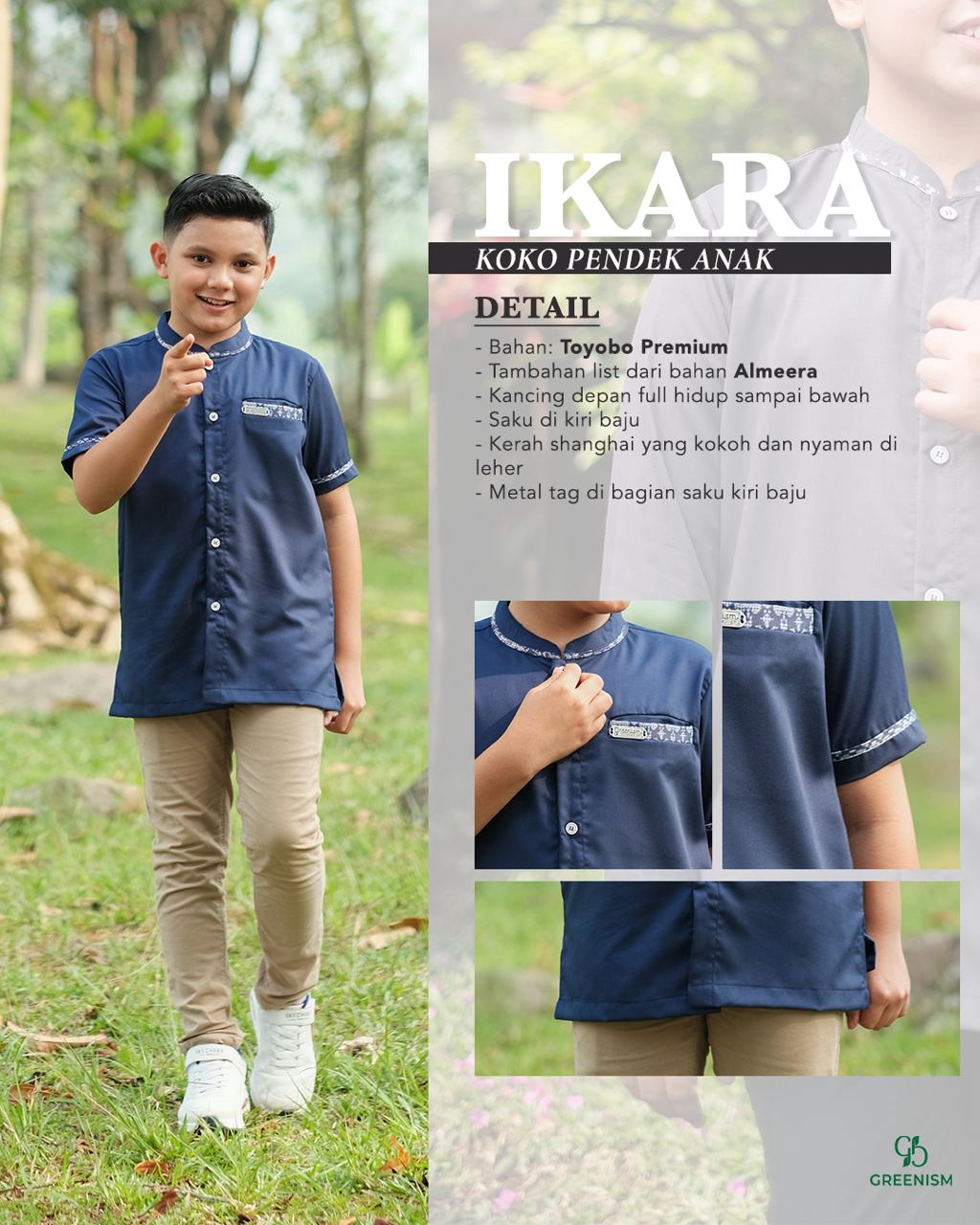 GREENISM - IKARA KOKO ANAK PENDEK I READY STOCK