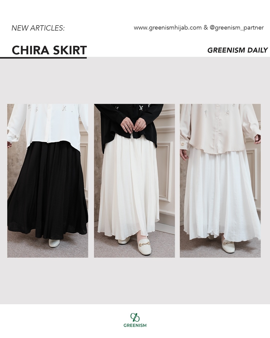GREENISM - CHIRA SKIRT SILKY
