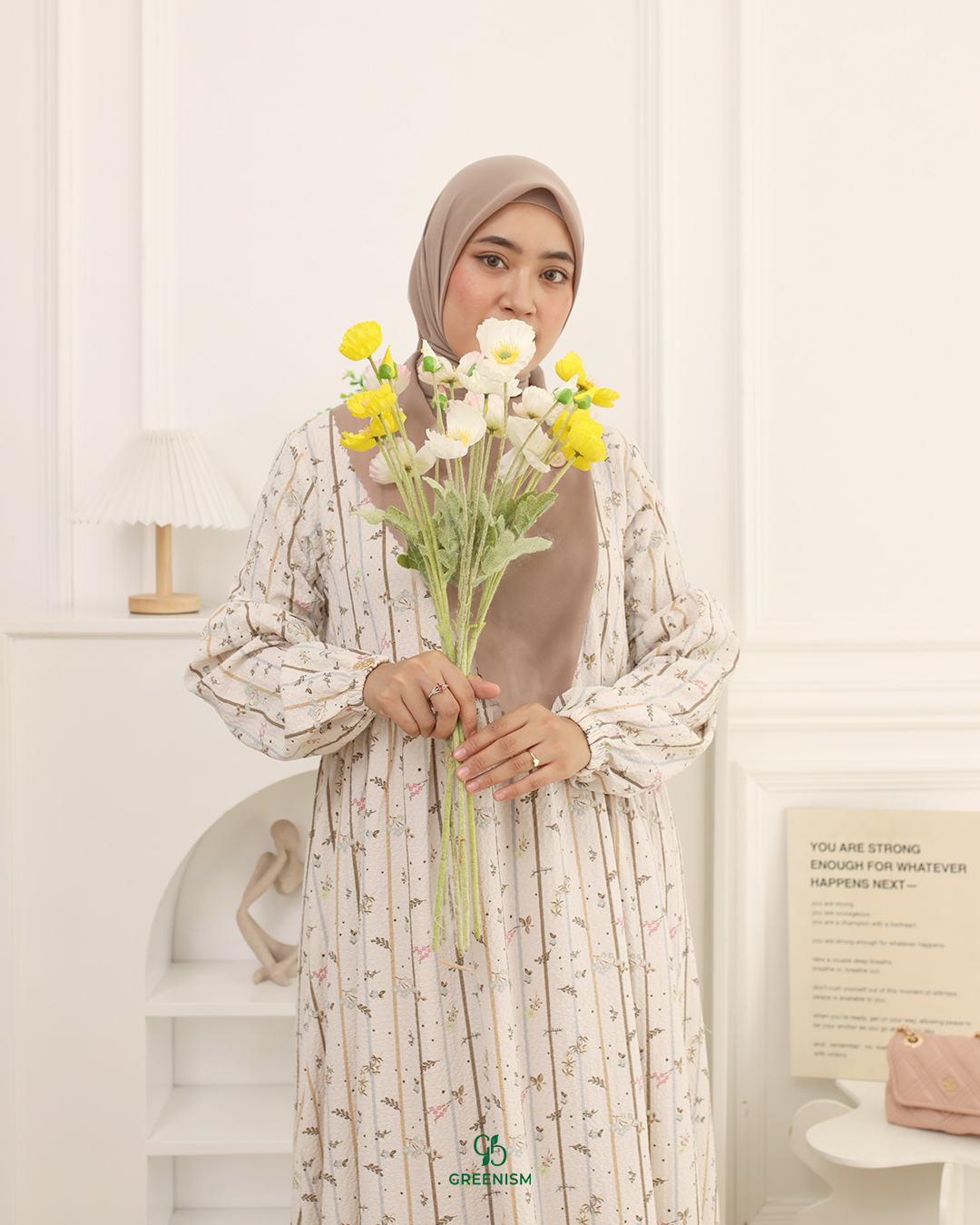 GREENISM - Dinara Dress Ceya Katun | Busui friendly Gamis Daily