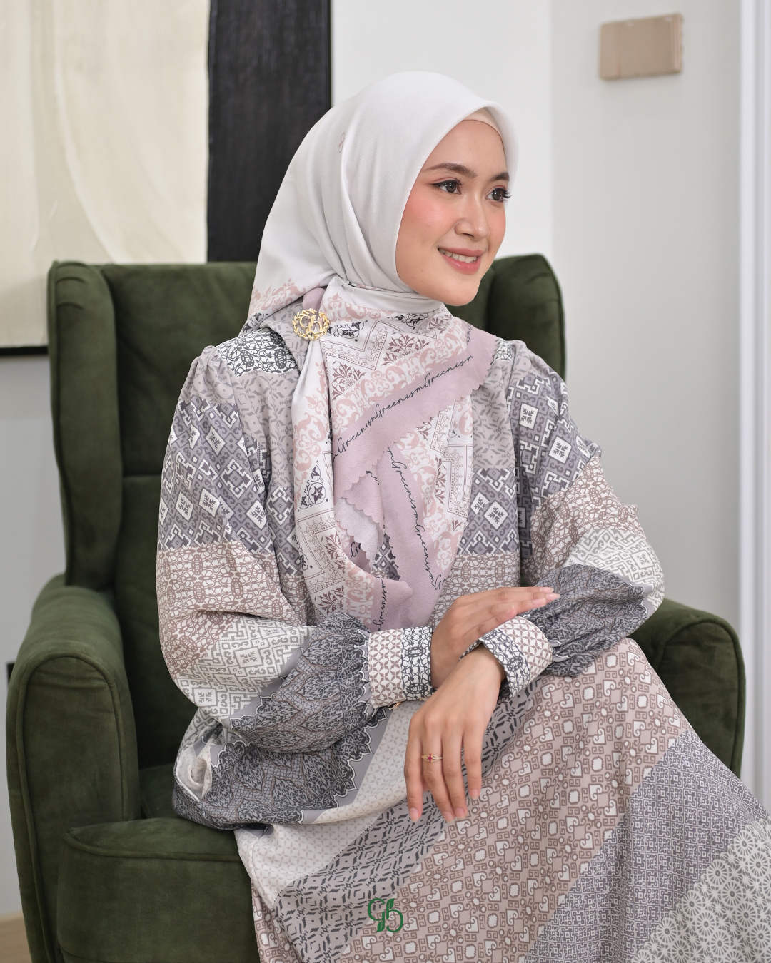 GREENISM - RASYI DRESS DEWASA (LOOK A) I Gamis Lebaran 2026 Model Gamis Terbaru