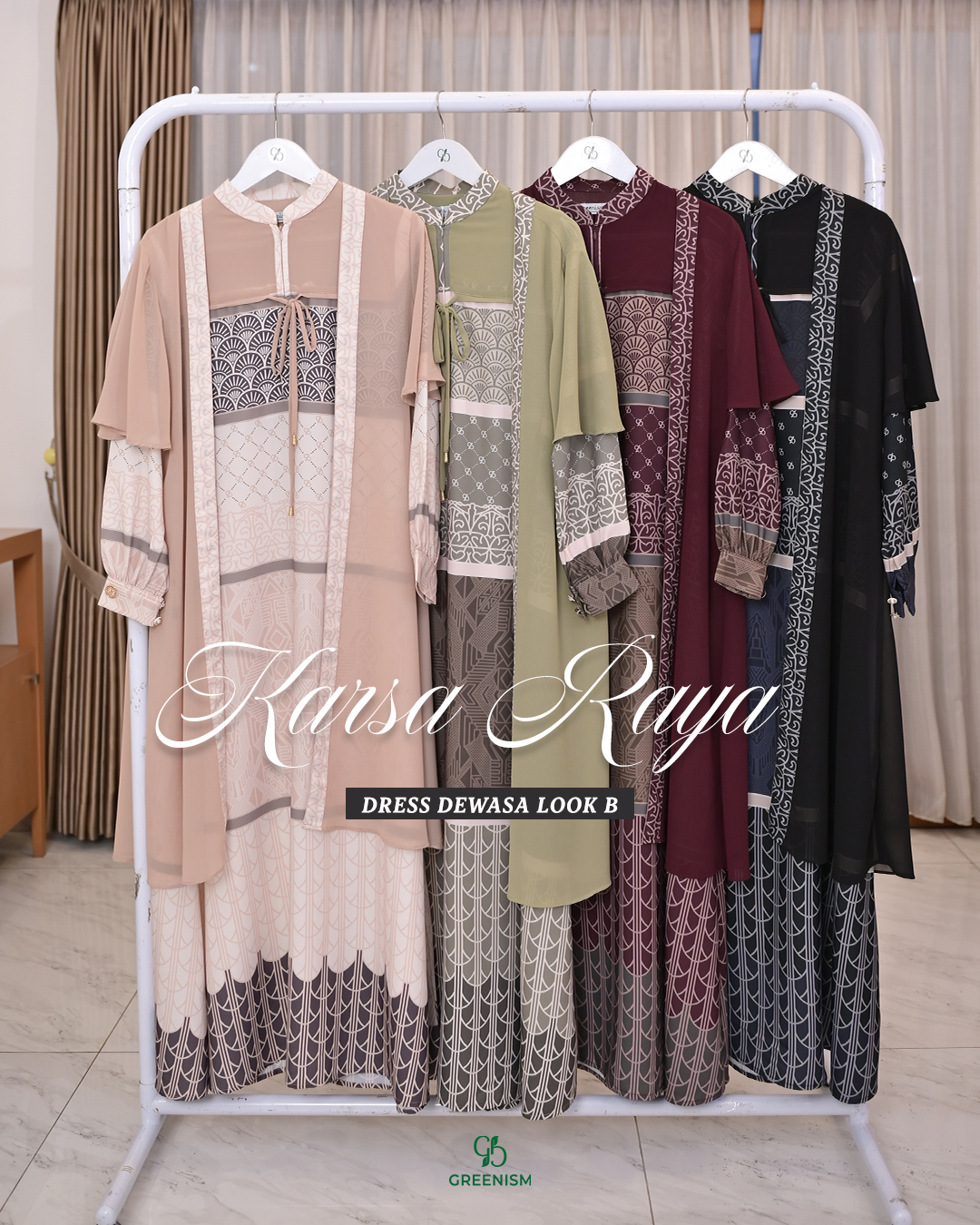 GREENISM - Karsa Raya Dress Gamis B Wanita dan Koko | All Color | Ready Stock | Sarimbit Terbaru Lebaran 2026 Kekinian