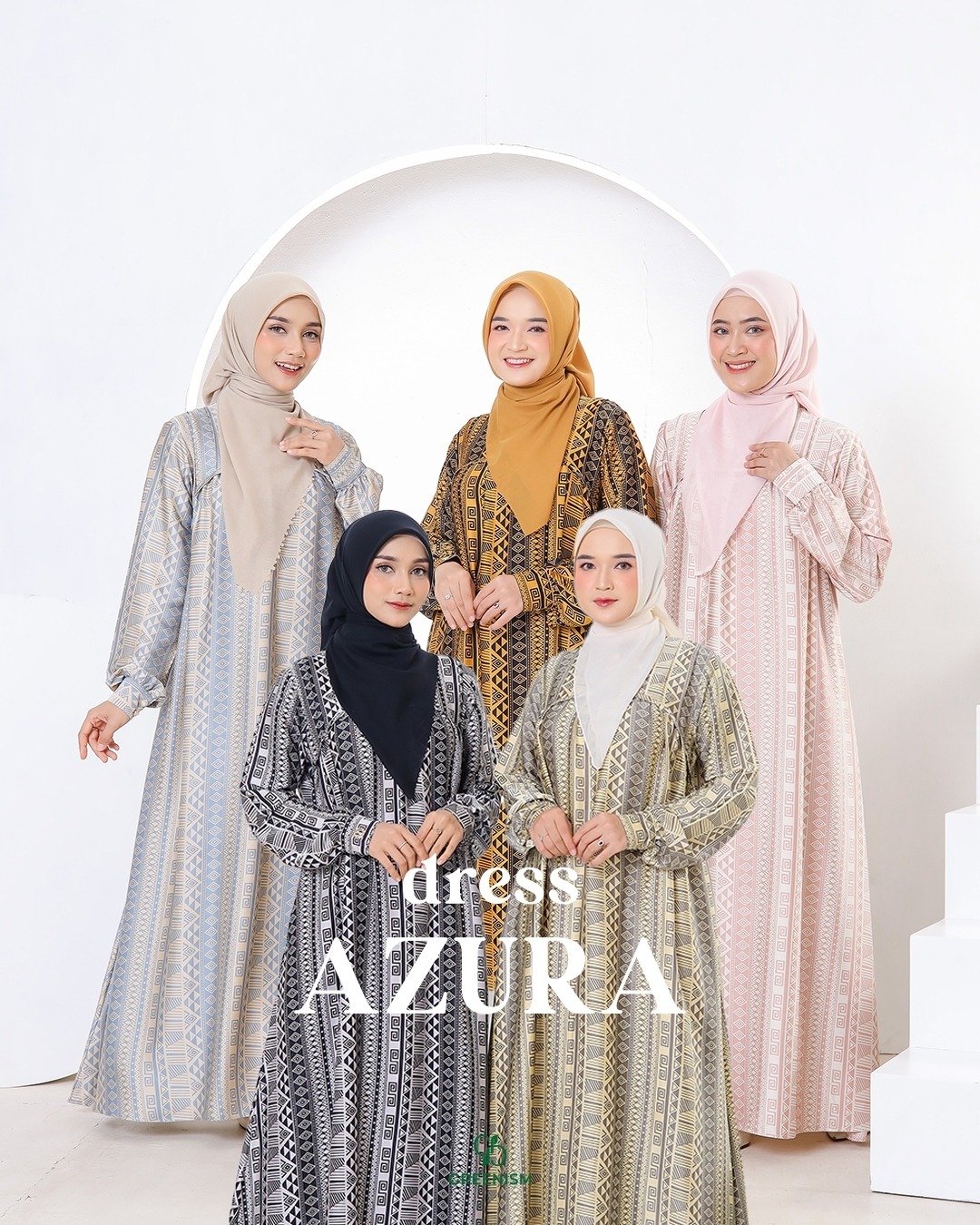GREENISM - Azura Dress Satin Silk | Gamis Daily