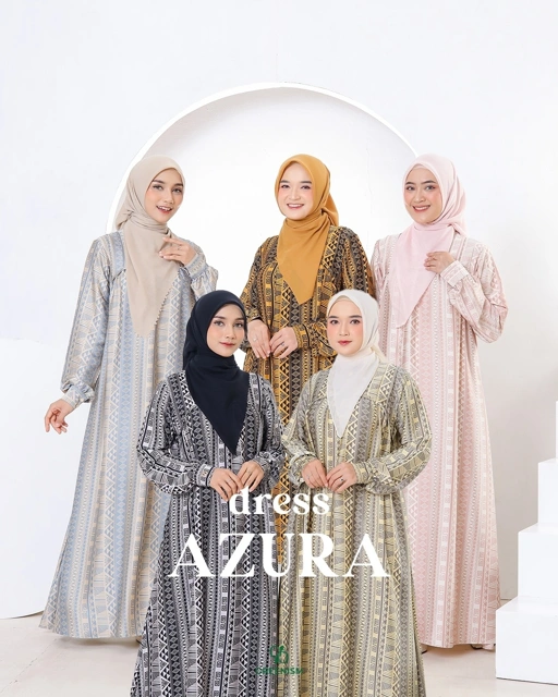 GREENISM - Azura Dress Satin Silk | Gamis Daily
